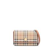 Burberry Vintage Check Crossbody Väska Beige, Dam