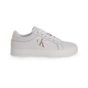 Calvin Klein Klassiska Cupsole Sneakers White, Dam