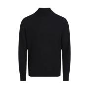 Calvin Klein Texturerade Turtleneck Tröjor Black, Herr