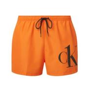 Calvin Klein Shorts med Dragsko för Män Orange, Herr