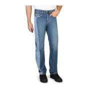 Calvin Klein Jeans i enfärgat design med knappstängning Blue, Herr