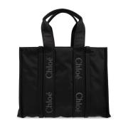 Chloé ‘Woody Large’ shopper väska Black, Dam