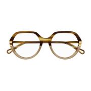 Chloé Runda glasögonbågar med tunn Acetate Renew-konstruktion Brown, U...