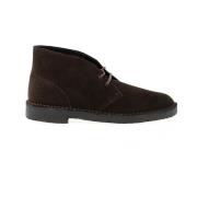 Clarks Brun Mocka Låg Stövel med Snörning Brown, Herr