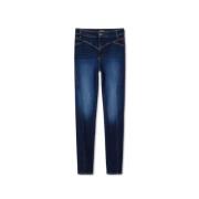 Desigual Blå Åtsittande Jeans med Broderade Detaljer Blue, Dam