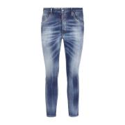 Dsquared2 Snygga Blå Skinny Jeans för Män Blue, Herr