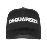 Dsquared2 Broderad Logotyp Keps - Unik, Svart Black, Herr