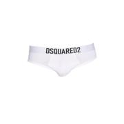 Dsquared2 Maxi Lettering Front Briefs White, Herr