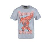 Dsquared2 Stilfull Herr Grå Print T-Shirt Gray, Herr