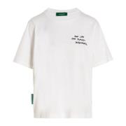 Dsquared2 Vit Broderad Bomullst-shirt för Kvinnor White, Dam
