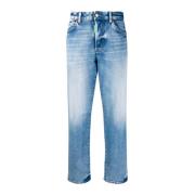 Dsquared2 Högmidjade straight-leg jeans Blue, Dam