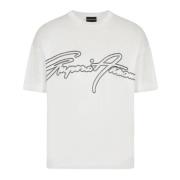 Emporio Armani Herr T-shirt med broderad logotyp White, Herr