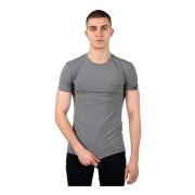 Emporio Armani Figursydd Rundhalsad T-shirt med Varumärkeslogotyp Gray...