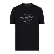 Emporio Armani Herr T-shirt med logotryck Black, Herr