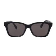 Fendi Glamorösa fyrkantiga solglasögon med mörkgråa linser Black, Unis...