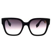 Fendi Glamorösa fyrkantiga solglasögon med Fendi-motiv Black, Unisex
