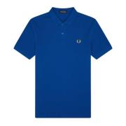 Fred Perry Slim Fit Midway Buttoned Piqué Polo Blue, Herr