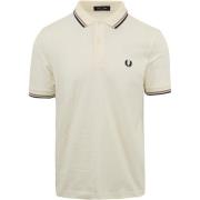 Fred Perry Klassisk Twin-Tipped Polo Shirt White, Herr