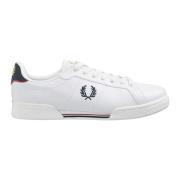 Fred Perry Läder Snörning Sneakers White, Herr