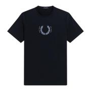 Fred Perry Laurel Wreath Graphic Teeavy-S Blue, Herr