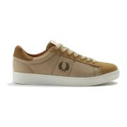 Fred Perry Mesh Nubuck Sneakers Warm Stone Stil Brown, Herr