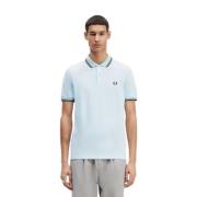 Fred Perry Celeste Twin Tipped Polo Shirt Blue, Herr