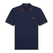 Fred Perry Original Twin Tipped Polo - Djup Kol Mörk Karamell Blue, He...