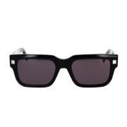 Givenchy Geometriska solglasögon i svart med gråa linser Black, Herr