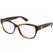 Gucci Rektangulära Glasögon med Tigermönster Brown, Unisex