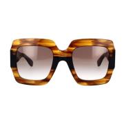 Gucci Ikoniska fyrkantiga solglasögon Gg0178S 004 Brown, Dam