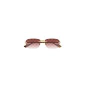 Gucci Gula Orange Solglasögon för Kvinnor Brown, Dam