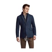 Hackett Dragkedja Molskin Bib Herringbone Blazerjacka Blue, Herr