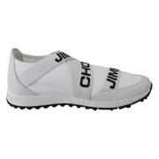 Jimmy Choo Toronto White/Black Nappa/Knit Sneakers White, Dam