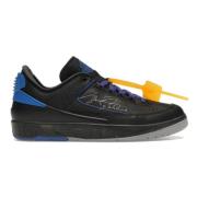 Jordan Retro Low Off-White Svart Blå Sneaker Black, Herr