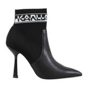 Karl Lagerfeld Heeled Boots Black, Dam