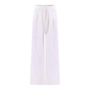 Krizia Leather Trousers White, Dam