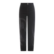 Krizia Slim-fit Jeans Black, Dam