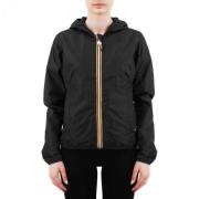 K-Way Lily Double Snygg Dragkedja Hoodie Black, Dam