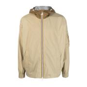 K-Way RD Beige Dragkedja Huva Jacka Beige, Herr