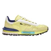 Lacoste Elite Active Textile LT Grn Nvy Sneakers Yellow, Herr