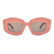 Loewe Ljusrosa fyrkantiga solglasögon Pink, Dam