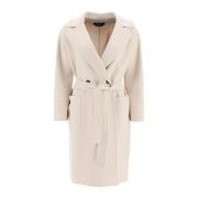 Max Mara Klassisk Ullkappa från Max Mara Weekend Beige, Dam