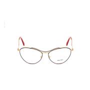 Miu Miu Metalliska Cat-Eye Glasögon - Glamorösa och Modernt Multicolor...