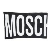 Moschino Maxi Logo Bicolor Halsduk Black, Dam
