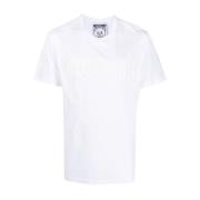 Moschino Logo-Print Bomull T-Shirt White, Herr