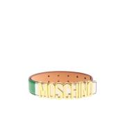 Moschino Multifärgat Metallic Brevbälte Multicolor, Dam