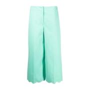 Moschino Unika Cropped Byxor för Kvinnor Green, Dam