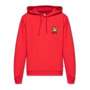 Moschino Hoodie med logotyp Red, Herr