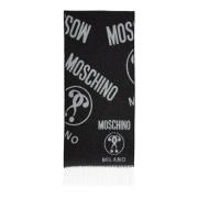 Moschino Logo Fransad Ullsjal Black, Herr