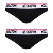 Moschino Märkta kalsonger 2-pack Black, Dam